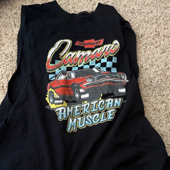General Motors Tops - Chevrolet Camaro Black Muscle Tank Top